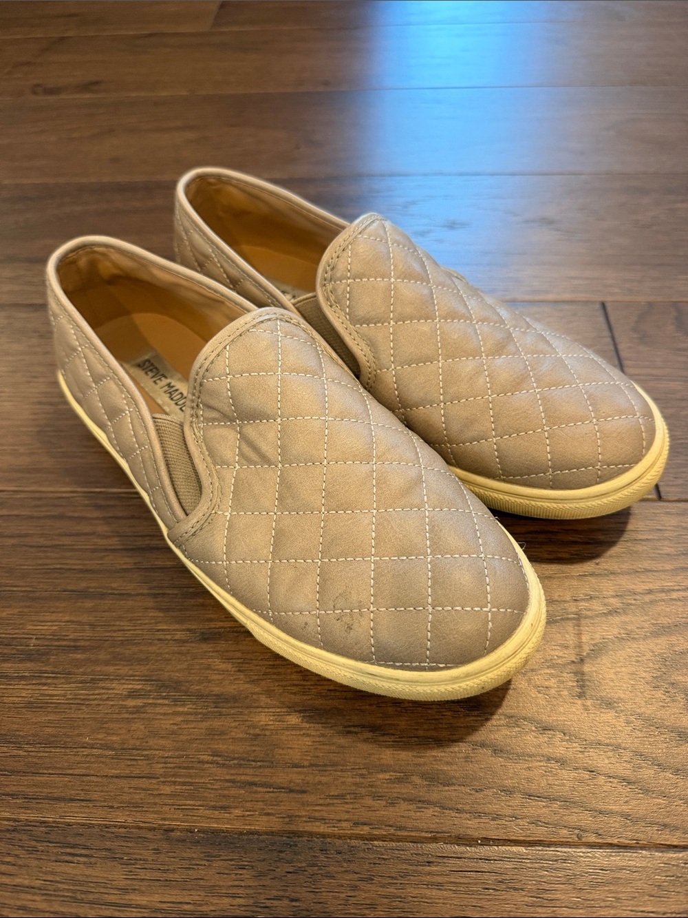 Steve Madden Ecentrcq Slip On Sneaker Taupe Size 6.5 - C54-035